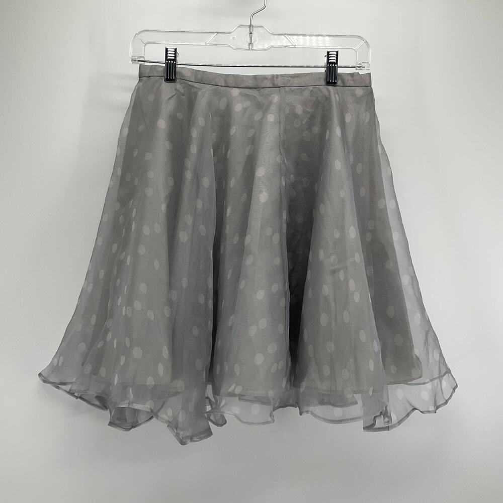 Rachel Antonoff Skirt Sz 6 Gray Polka Dot Organza Romantic Balletcore Whimsy NEW
